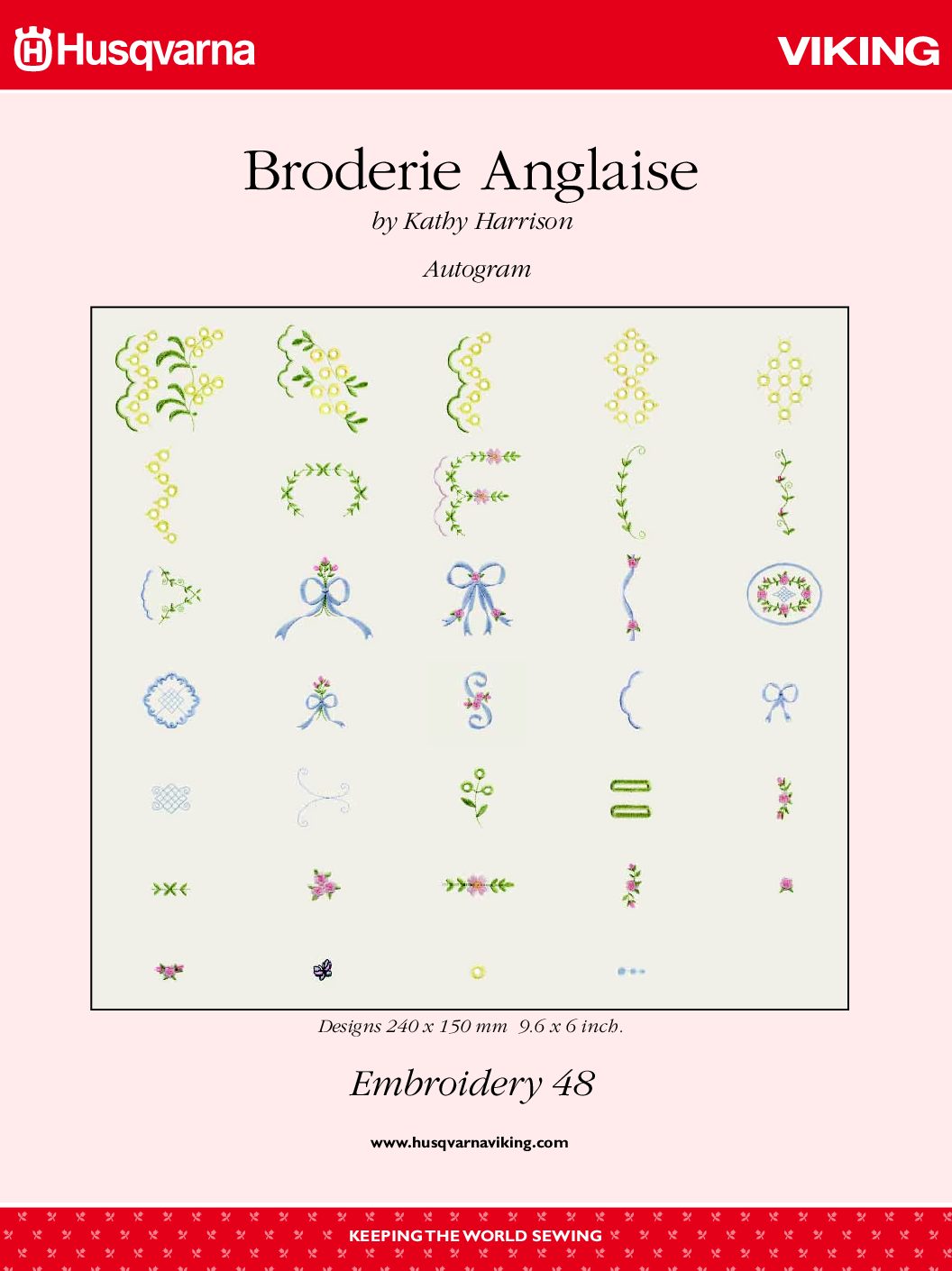 VIKING DISK #048 BROIDERIE ANGLAISE - Stony Brook Sew & Vac: Sewing Shop  and Vacuum Cleaner Store.
