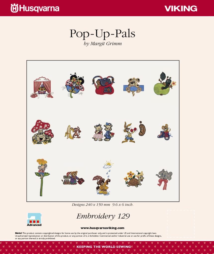 VIKING D-CARD #129 POP-UP PALS - Stony Brook Sew & Vac: Sewing Shop and  Vacuum Cleaner Store.