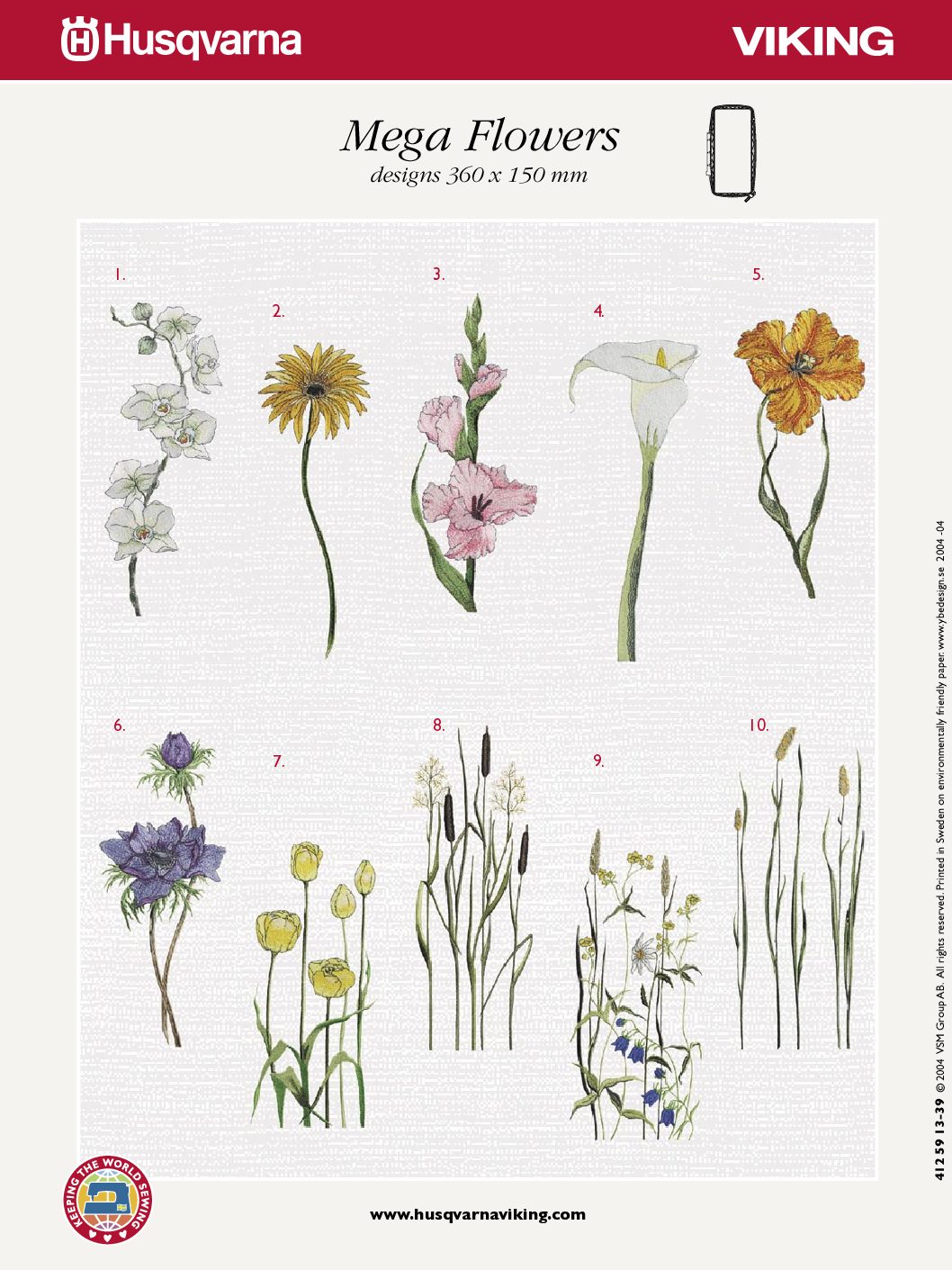 VIKING DCARD 139 MEGA FLOWERS Stony Brook Sew & Vac Sewing Shop